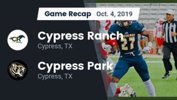 Recap: Cypress Ranch  vs. Cypress Park   2019