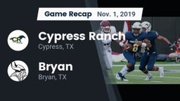 Recap: Cypress Ranch  vs. Bryan  2019