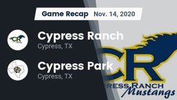 Recap: Cypress Ranch  vs. Cypress Park   2020