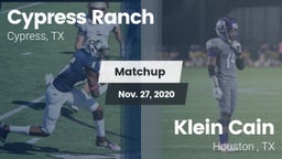 Matchup: Cypress Ranch High vs. Klein Cain  2020