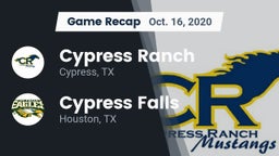 Recap: Cypress Ranch  vs. Cypress Falls  2020
