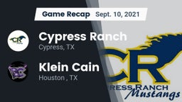 Recap: Cypress Ranch  vs. Klein Cain  2021