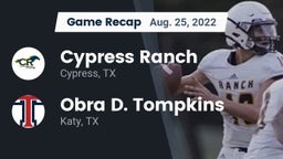 Recap: Cypress Ranch  vs. Obra D. Tompkins  2022