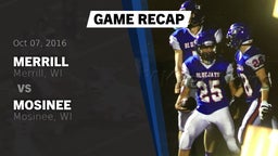 Recap: Merrill  vs. Mosinee  2016