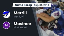 Recap: Merrill  vs. Mosinee  2018