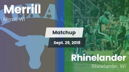 Matchup: Merrill  vs. Rhinelander  2018