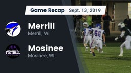 Recap: Merrill  vs. Mosinee  2019