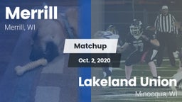 Matchup: Merrill  vs. Lakeland Union  2020