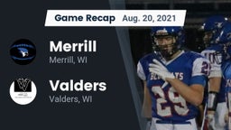 Recap: Merrill  vs. Valders  2021