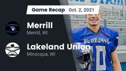 Recap: Merrill  vs. Lakeland Union  2021