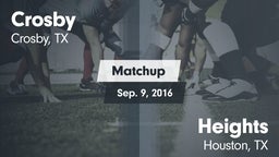 Matchup: Crosby  vs. Heights  2016