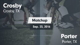 Matchup: Crosby  vs. Porter  2016