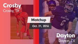 Matchup: Crosby  vs. Dayton  2016