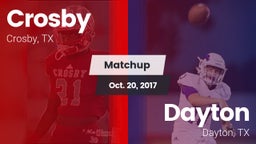 Matchup: Crosby  vs. Dayton  2017
