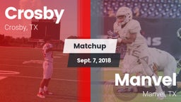 Matchup: Crosby  vs. Manvel  2018