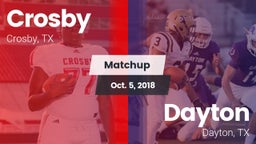 Matchup: Crosby  vs. Dayton  2018