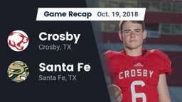 Recap: Crosby  vs. Santa Fe  2018