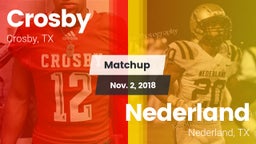 Matchup: Crosby  vs. Nederland  2018
