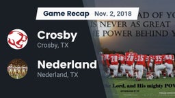 Recap: Crosby  vs. Nederland  2018