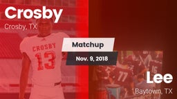 Matchup: Crosby  vs. Lee  2018