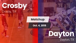 Matchup: Crosby  vs. Dayton  2019