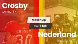 Matchup: Crosby  vs. Nederland  2019