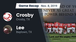 Recap: Crosby  vs. Lee  2019