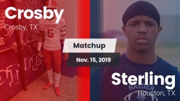 Matchup: Crosby  vs. Sterling  2019