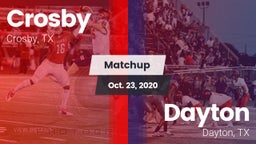 Matchup: Crosby  vs. Dayton  2020