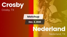 Matchup: Crosby  vs. Nederland  2020