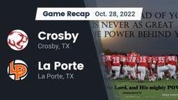 Recap: Crosby  vs. La Porte  2022
