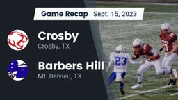 Recap: Crosby  vs. Barbers Hill  2023