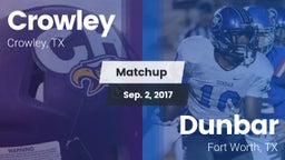 Matchup: Crowley  vs. Dunbar  2017