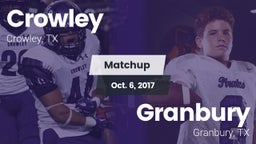Matchup: Crowley  vs. Granbury  2017