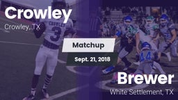 Matchup: Crowley  vs. Brewer  2018