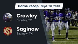 Recap: Crowley  vs. Saginaw  2018