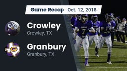 Recap: Crowley  vs. Granbury  2018