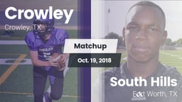 Matchup: Crowley  vs. South Hills  2018