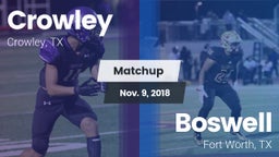 Matchup: Crowley  vs. Boswell   2018