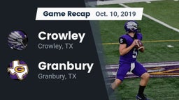 Recap: Crowley  vs. Granbury  2019