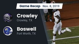 Recap: Crowley  vs. Boswell   2019