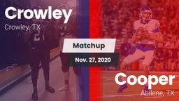 Matchup: Crowley  vs. Cooper  2020