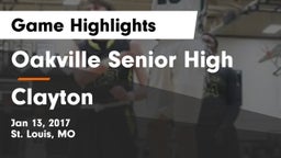 Oakville Senior High vs Clayton  Game Highlights - Jan 13, 2017