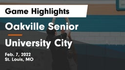 Oakville Senior  vs University City  Game Highlights - Feb. 7, 2022