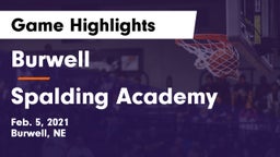Burwell  vs Spalding Academy  Game Highlights - Feb. 5, 2021
