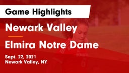 Newark Valley  vs Elmira Notre Dame Game Highlights - Sept. 22, 2021