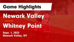 Newark Valley  vs Whitney Point  Game Highlights - Sept. 1, 2022