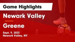 Newark Valley  vs Greene  Game Highlights - Sept. 9, 2023