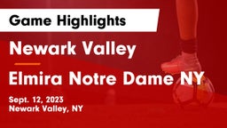 Newark Valley  vs Elmira Notre Dame NY Game Highlights - Sept. 12, 2023
