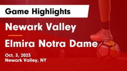 Newark Valley  vs Elmira Notra Dame Game Highlights - Oct. 3, 2023